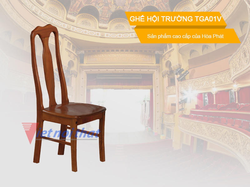 Ghế hội trường gỗ tự nhiên TGA01V