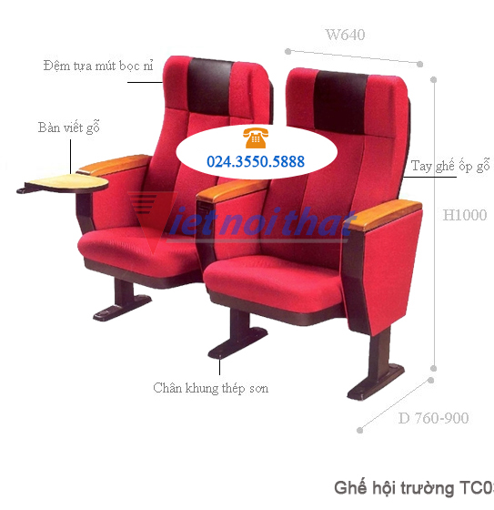 Kích thước kỹ thuật ghế TC03B