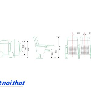 Chi tiết kỹ thuật Ghế hội trường nhập khẩu HJ-105