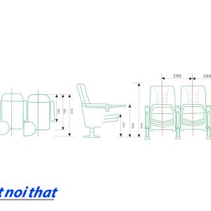 Chi tiết kỹ thuật Ghế hội trường nhập khẩu HJ-32