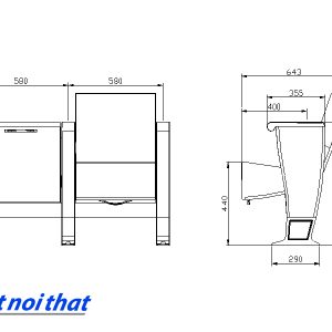 Chi tiết kỹ thuật Ghế hội trường nhập khẩu HJ-8010