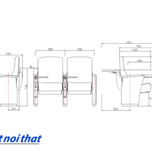 Chi tiết kỹ thuật Ghế hội trường nhập khẩu HJ-809