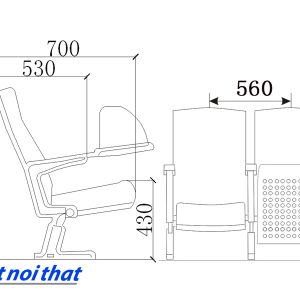 Chi tiết kỹ thuật Ghế hội trường nhập khẩu HJ-88B