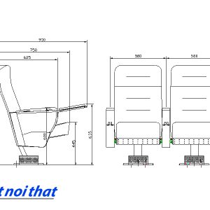 Chi tiết kỹ thuật Ghế hội trường nhập khẩu HJ-9109