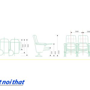 Chi tiết kỹ thuật Ghế hội trường nhập khẩu HJ-92