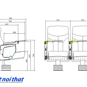 Chi tiết kỹ thuật Ghế hội trường nhập khẩu HJ-9624